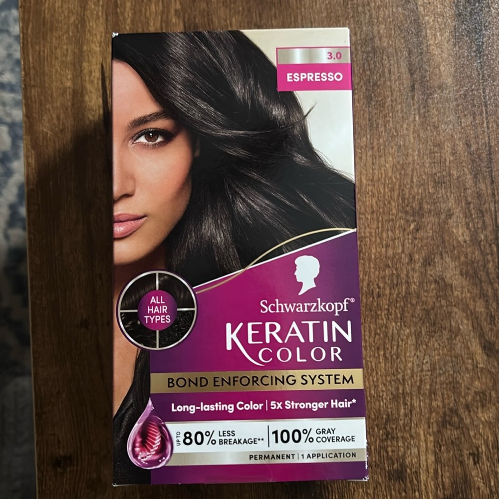 Schwarzkopf keratin hair color color espresso